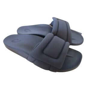 New OLUKAI Sunbeam Slide Sandals Women's Sz 8 Navy Blue